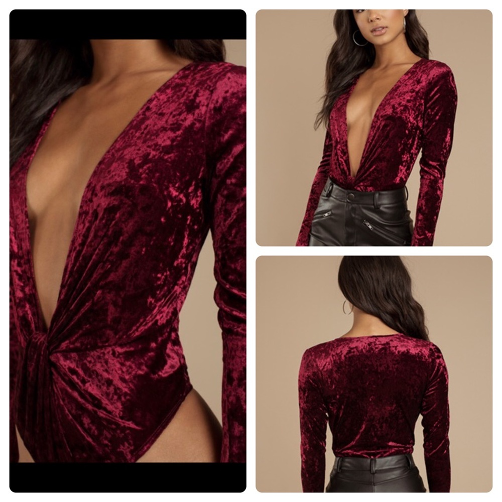 Knot Yours Velvet Bodysuit